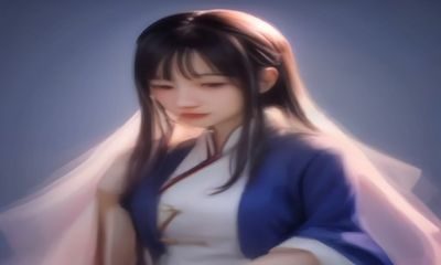 韩国女主播在电脑前准备游戏直播设备，屏幕待机画面显示开播倒计时