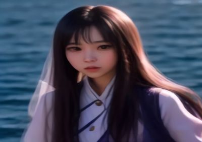 韩国女主播在直播间内跳舞表演才艺，穿着舒适休闲服装，灯光柔和